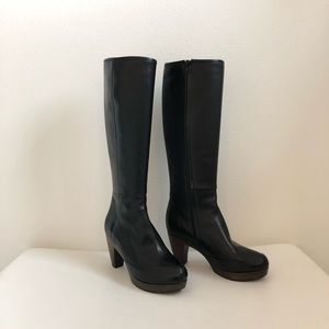 Coclico clog boots black leather 37 6 7 new!